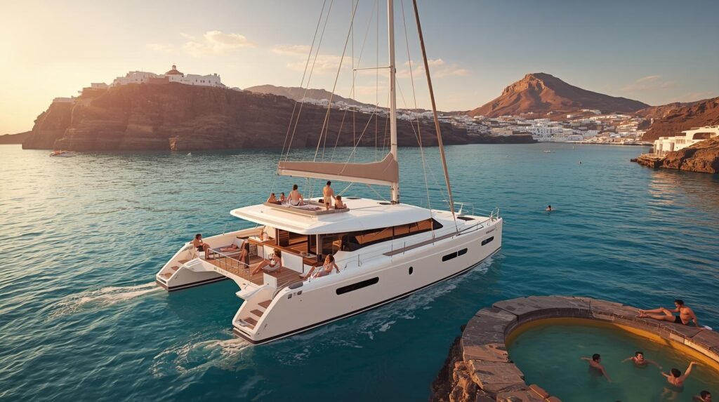Catamaran Cruise in the Caldera