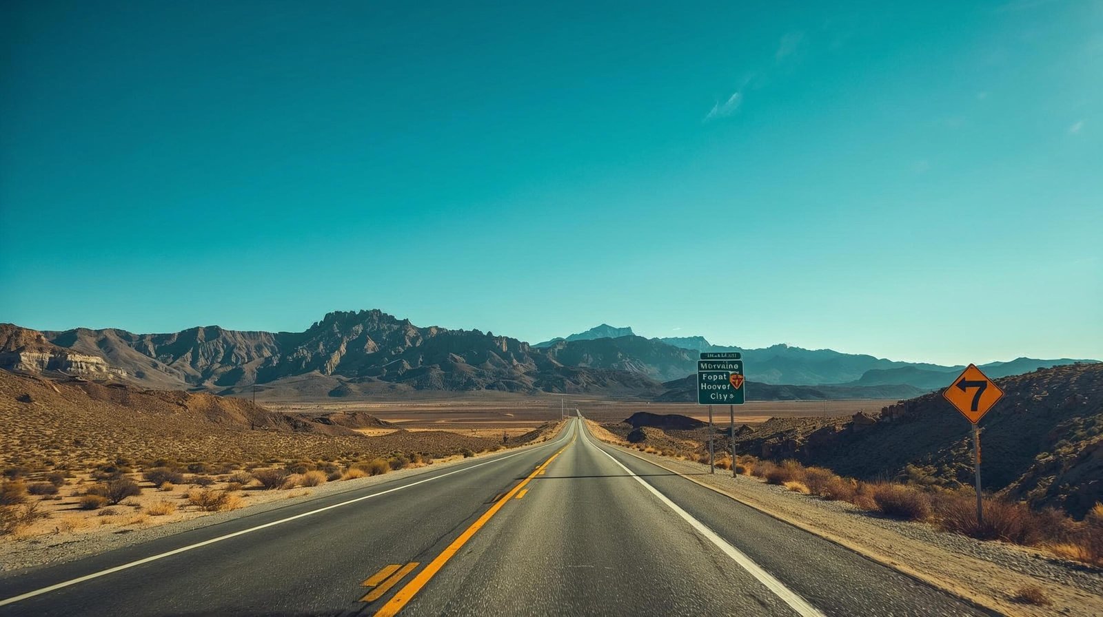 Scenic drive from Las Vegas to Hoover Dam