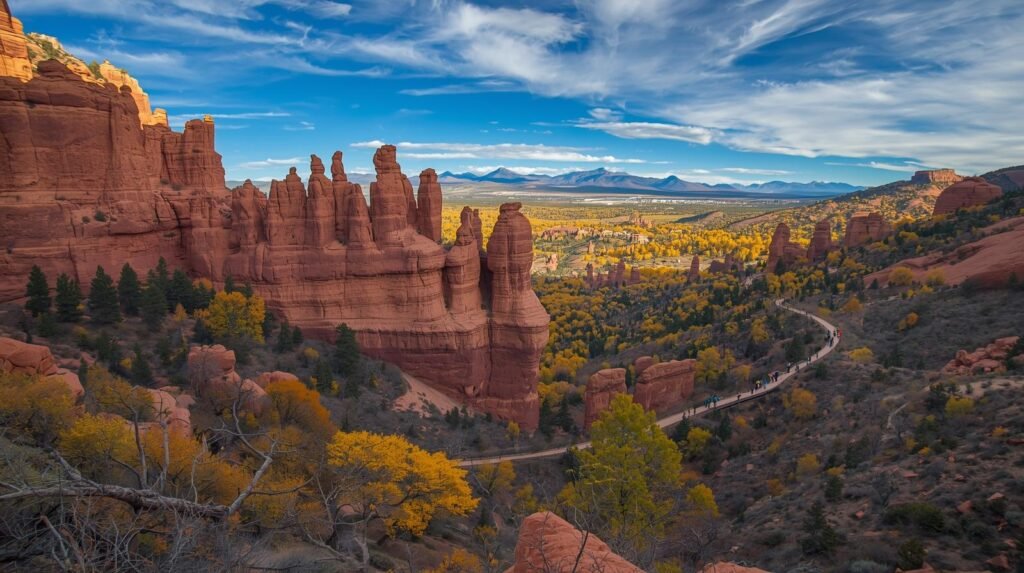 Garden of the Gods near Oktoberfest Colorado Springs in autumn