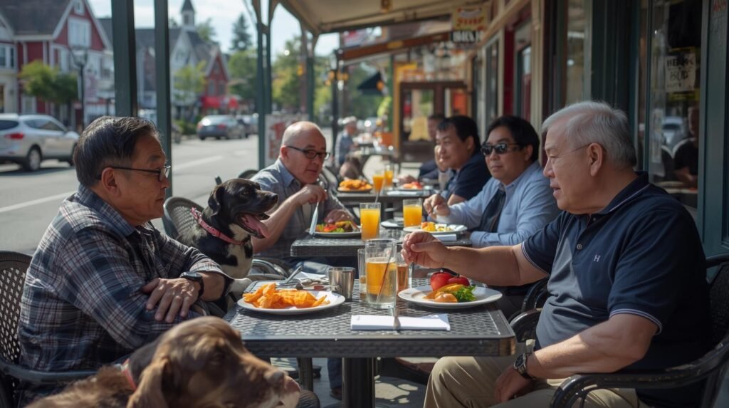 Dog-friendly outdoor café in Lake Placid village – pet friendly restaurants with patio seating