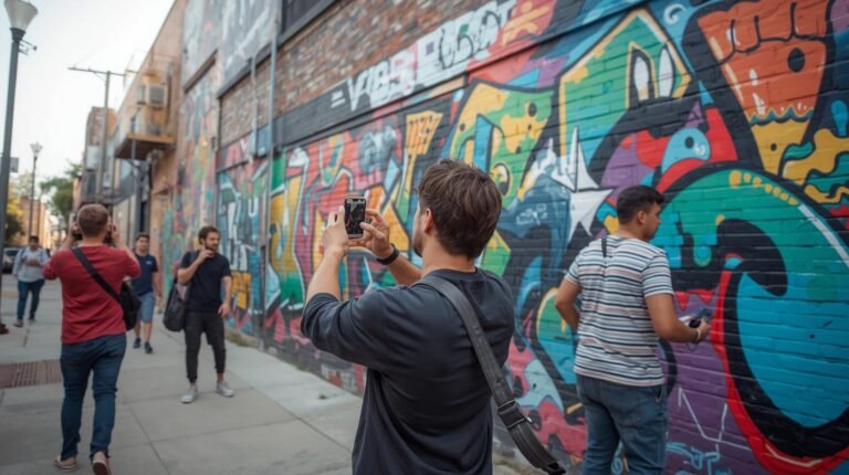 “Colorful murals in ViBe Creative District Virginia Beach”