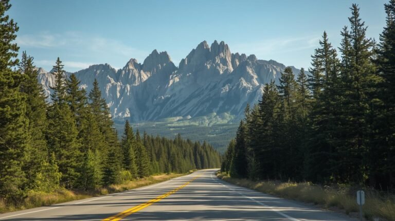 Scenic drive from Yellowstone to Grand Teton through John D. Rockefeller Jr. Parkway