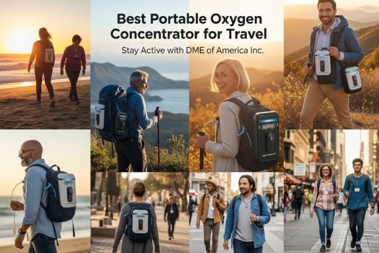 A portable oxygen canister sits on a mountain rock for hikers needing supplemental oxygen.